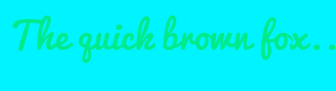 Image with Font Color 00EA8D and Background Color 00F4FF